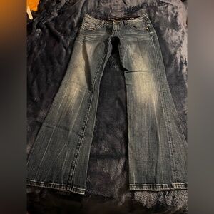 Express Dark Blue Flare Jeans